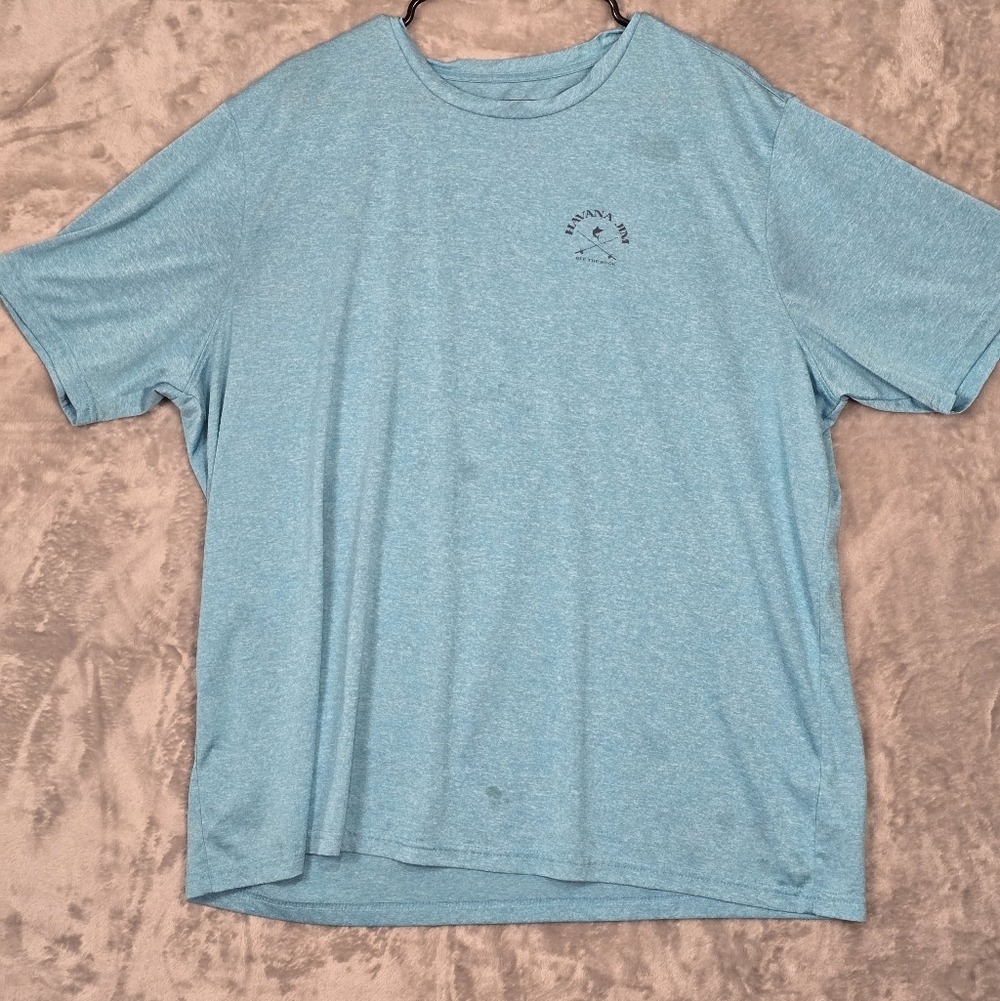 Men's Havana Jim Classic Moisture Wicking UPF Long Sleeve Shirt Size XXL Aqua